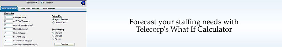 Forcast your staffing needs with Telecorp's What If Calculator